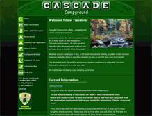 Tablet Screenshot of cascadecampground.com